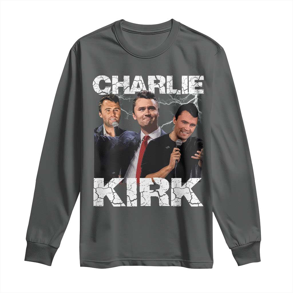 Charlie Kirk Long Sleeve Shirt Freedom Speech A True Patriot Tribute Bootleg - Wonder Print Shop