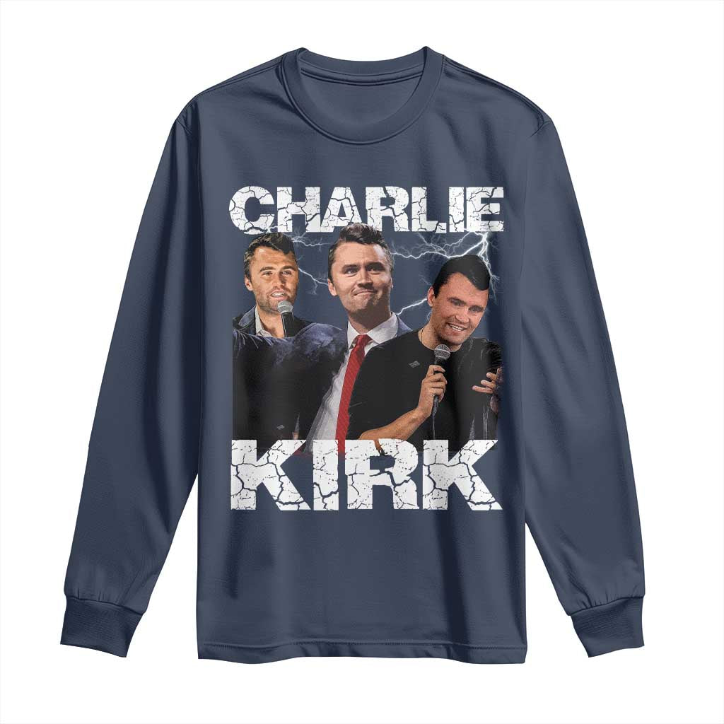 Charlie Kirk Long Sleeve Shirt Freedom Speech A True Patriot Tribute Bootleg - Wonder Print Shop