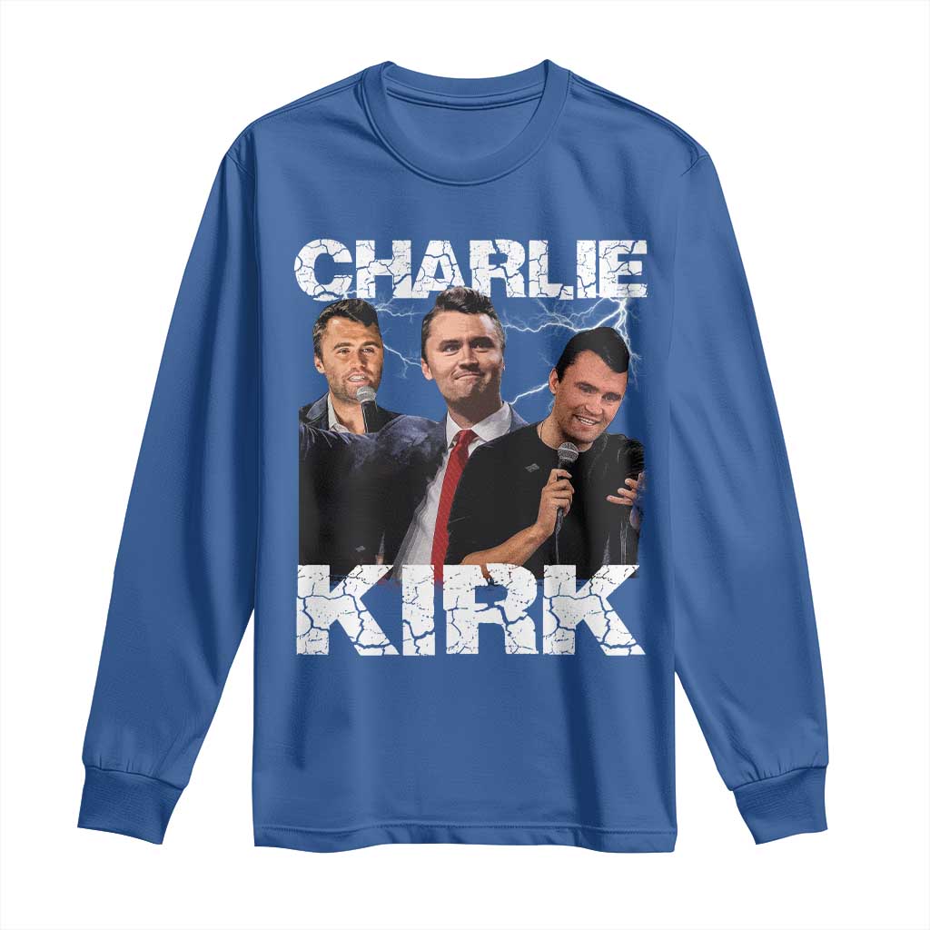 Charlie Kirk Long Sleeve Shirt Freedom Speech A True Patriot Tribute Bootleg - Wonder Print Shop