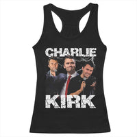 Charlie Kirk Racerback Tank Top Freedom Speech A True Patriot Tribute Bootleg - Wonder Print Shop