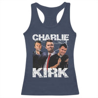 Charlie Kirk Racerback Tank Top Freedom Speech A True Patriot Tribute Bootleg - Wonder Print Shop