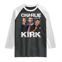 Charlie Kirk Raglan Shirt Freedom Speech A True Patriot Tribute Bootleg - Wonder Print Shop