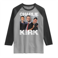 Charlie Kirk Raglan Shirt Freedom Speech A True Patriot Tribute Bootleg - Wonder Print Shop