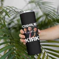 Charlie Kirk Skinny Tumbler Freedom Speech A True Patriot Tribute Bootleg - Wonder Print Shop