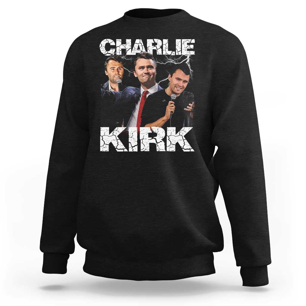 Charlie Kirk Sweatshirt Freedom Speech A True Patriot Tribute Bootleg - Wonder Print Shop