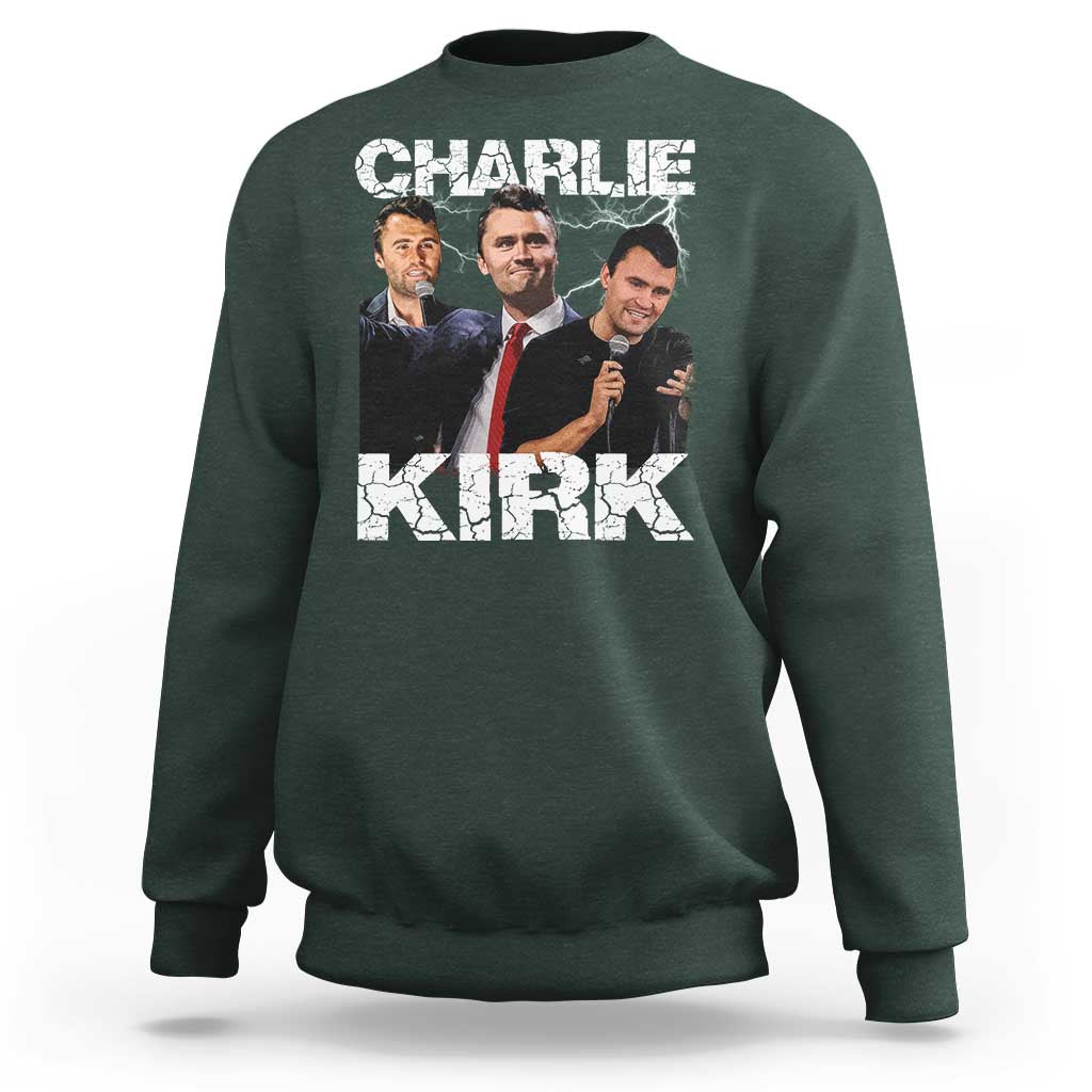 Charlie Kirk Sweatshirt Freedom Speech A True Patriot Tribute Bootleg - Wonder Print Shop