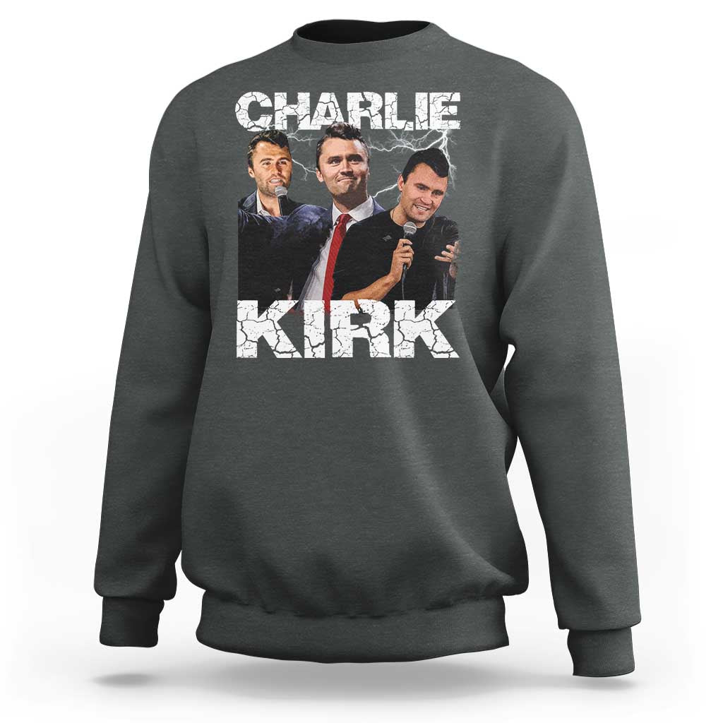 Charlie Kirk Sweatshirt Freedom Speech A True Patriot Tribute Bootleg - Wonder Print Shop