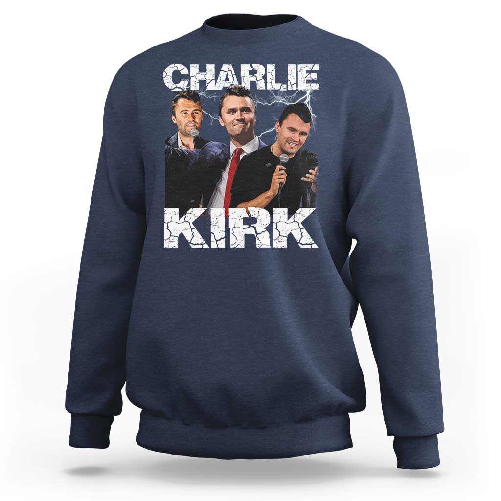 Charlie Kirk Sweatshirt Freedom Speech A True Patriot Tribute Bootleg - Wonder Print Shop