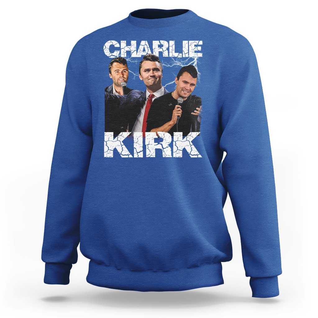Charlie Kirk Sweatshirt Freedom Speech A True Patriot Tribute Bootleg - Wonder Print Shop