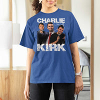 Charlie Kirk T Shirt For Women Freedom Speech A True Patriot Tribute Bootleg - Wonder Print Shop