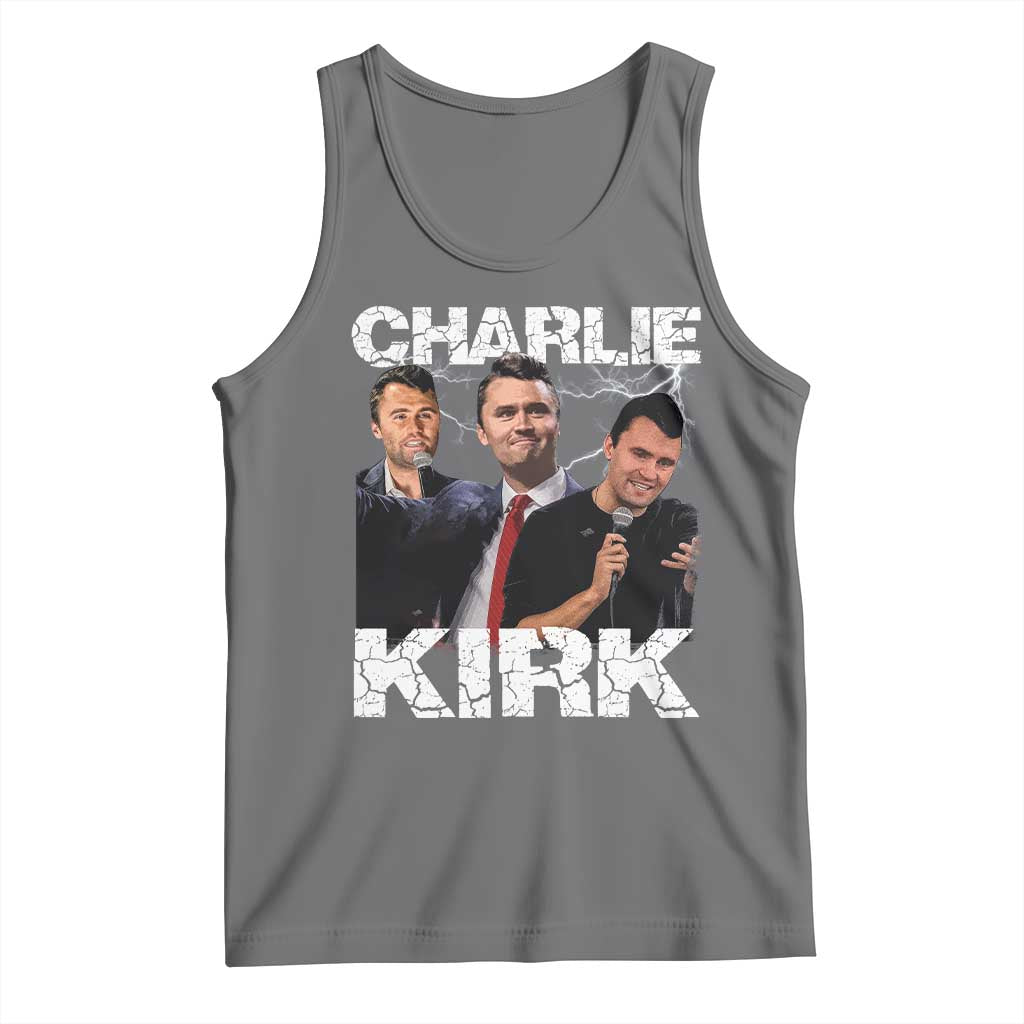 Charlie Kirk Tank Top Freedom Speech A True Patriot Tribute Bootleg - Wonder Print Shop