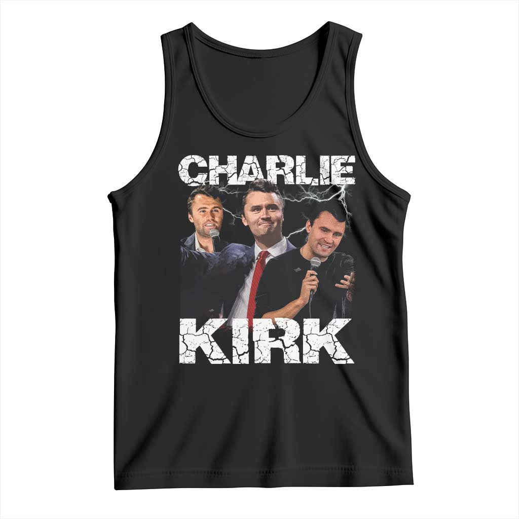 Charlie Kirk Tank Top Freedom Speech A True Patriot Tribute Bootleg - Wonder Print Shop