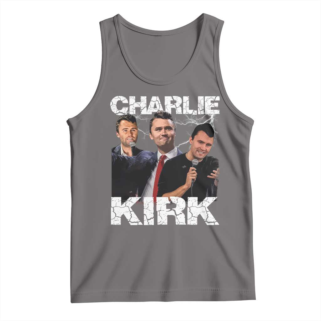 Charlie Kirk Tank Top Freedom Speech A True Patriot Tribute Bootleg - Wonder Print Shop