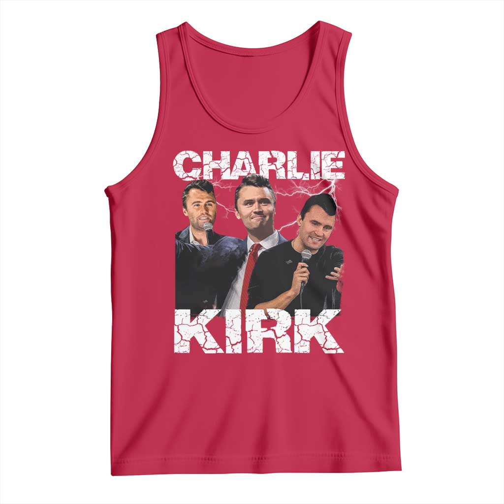 Charlie Kirk Tank Top Freedom Speech A True Patriot Tribute Bootleg - Wonder Print Shop