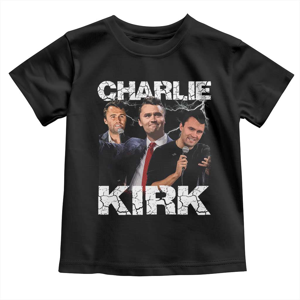 Charlie Kirk Toddler T Shirt Freedom Speech A True Patriot Tribute Bootleg - Wonder Print Shop