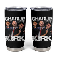 Charlie Kirk Tumbler Cup Freedom Speech A True Patriot Tribute Bootleg - Wonder Print Shop