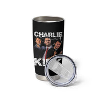Charlie Kirk Tumbler Cup Freedom Speech A True Patriot Tribute Bootleg - Wonder Print Shop