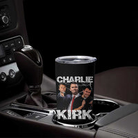 Charlie Kirk Tumbler Cup Freedom Speech A True Patriot Tribute Bootleg - Wonder Print Shop