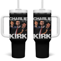 Charlie Kirk Tumbler With Handle Freedom Speech A True Patriot Tribute Bootleg - Wonder Print Shop