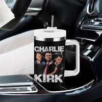 Charlie Kirk Tumbler With Handle Freedom Speech A True Patriot Tribute Bootleg - Wonder Print Shop