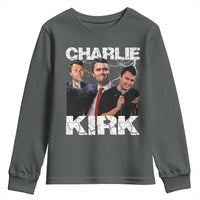 Charlie Kirk Youth Sweatshirt Freedom Speech A True Patriot Tribute Bootleg - Wonder Print Shop