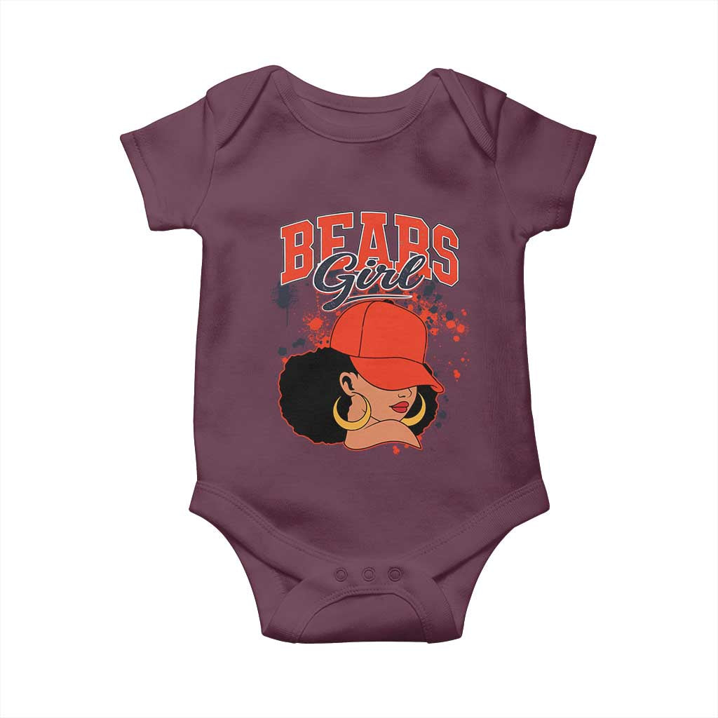 Bears Girl Baby Onesie Sports Fan Team Spirit Black Girls - Wonder Print Shop