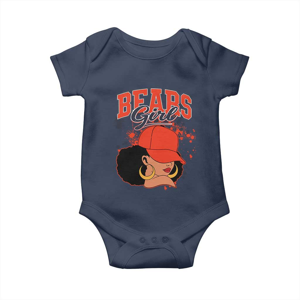 Bears Girl Baby Onesie Sports Fan Team Spirit Black Girls - Wonder Print Shop