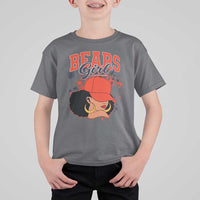 Bears Girl T Shirt For Kid Sports Fan Team Spirit Black Girls - Wonder Print Shop