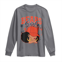 Bears Girl Long Sleeve Shirt Sports Fan Team Spirit Black Girls - Wonder Print Shop
