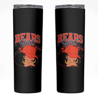 Bears Girl Skinny Tumbler Sports Fan Team Spirit Black Girls - Wonder Print Shop