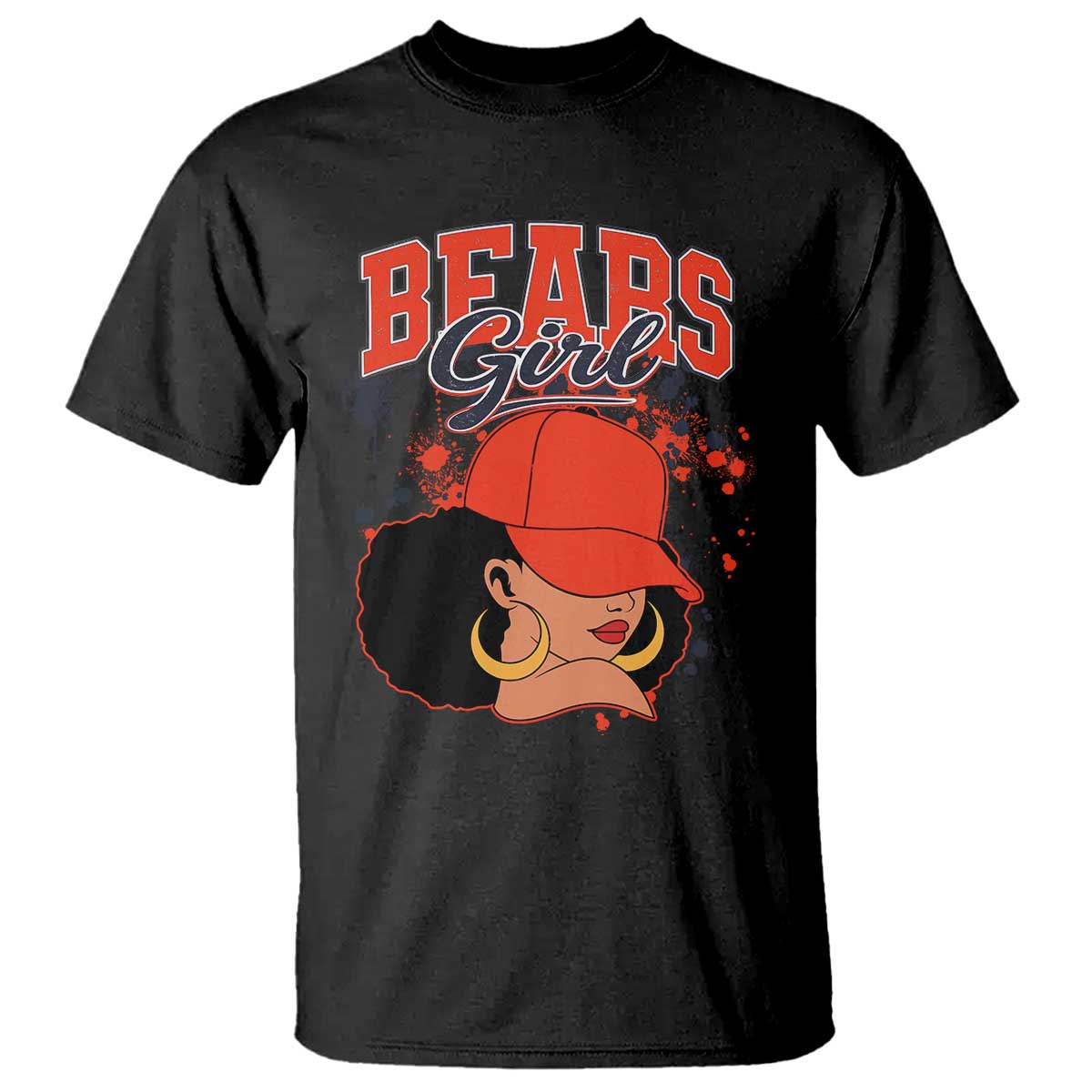 Bears Girl T Shirt Sports Fan Team Spirit Black Girls - Wonder Print Shop