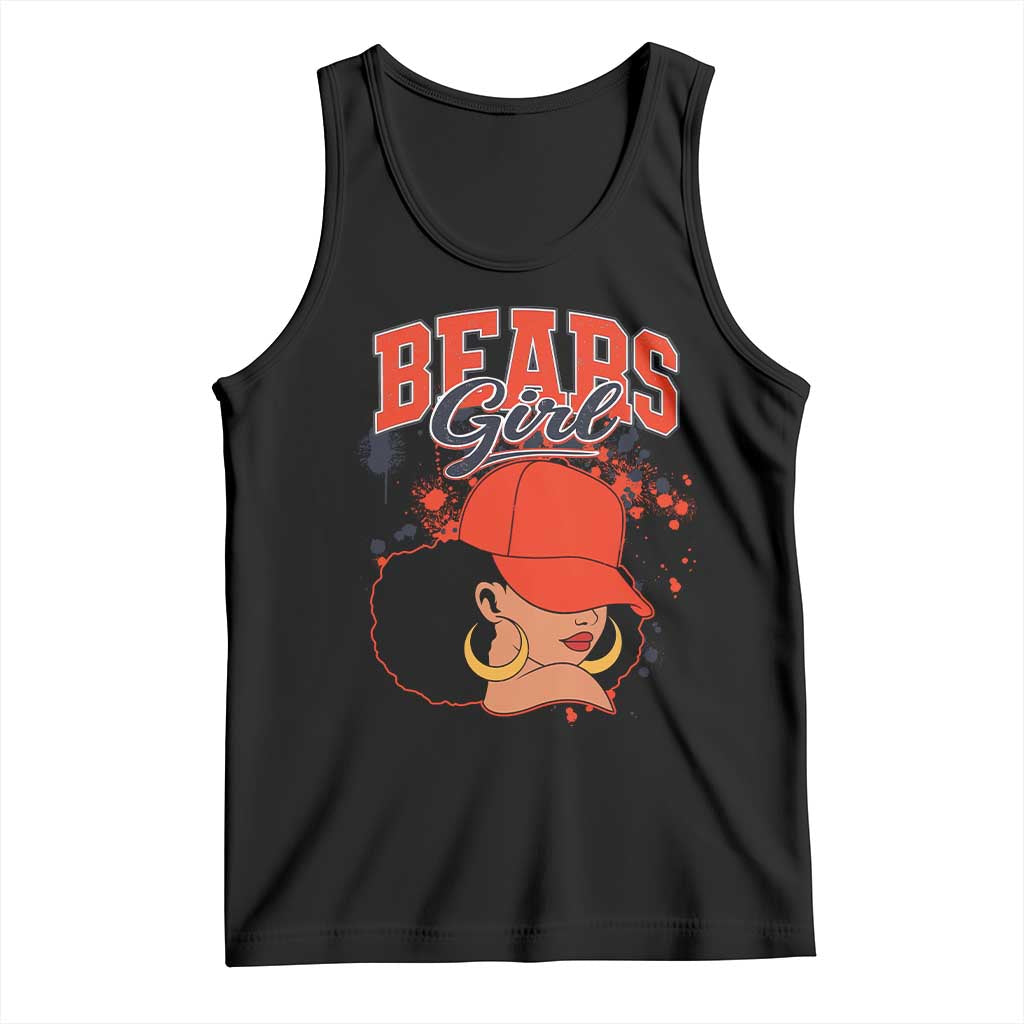 Bears Girl Tank Top Sports Fan Team Spirit Black Girls - Wonder Print Shop