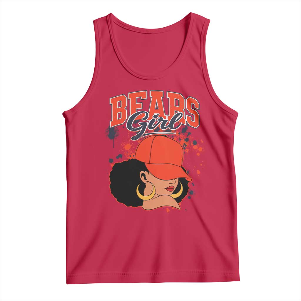 Bears Girl Tank Top Sports Fan Team Spirit Black Girls - Wonder Print Shop