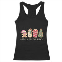 Christmas Pregnancy Announcement Racerback Tank Top Cookies For Two Please Xmas Maternity Gift