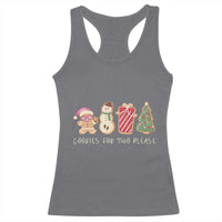 Christmas Pregnancy Announcement Racerback Tank Top Cookies For Two Please Xmas Maternity Gift