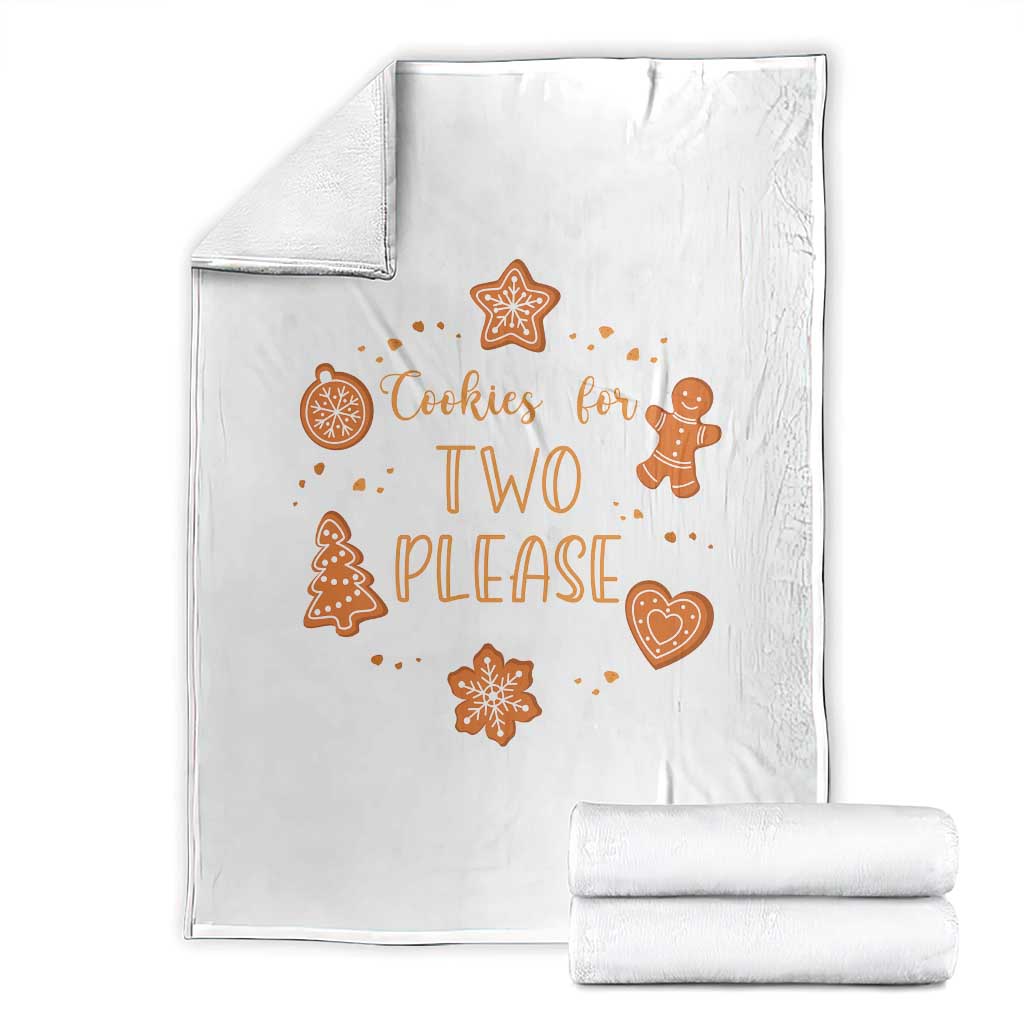 Christmas Pregnant Throw Blanket Cookies For Two Please Pregnancy Announcement - Wonder Print Shop