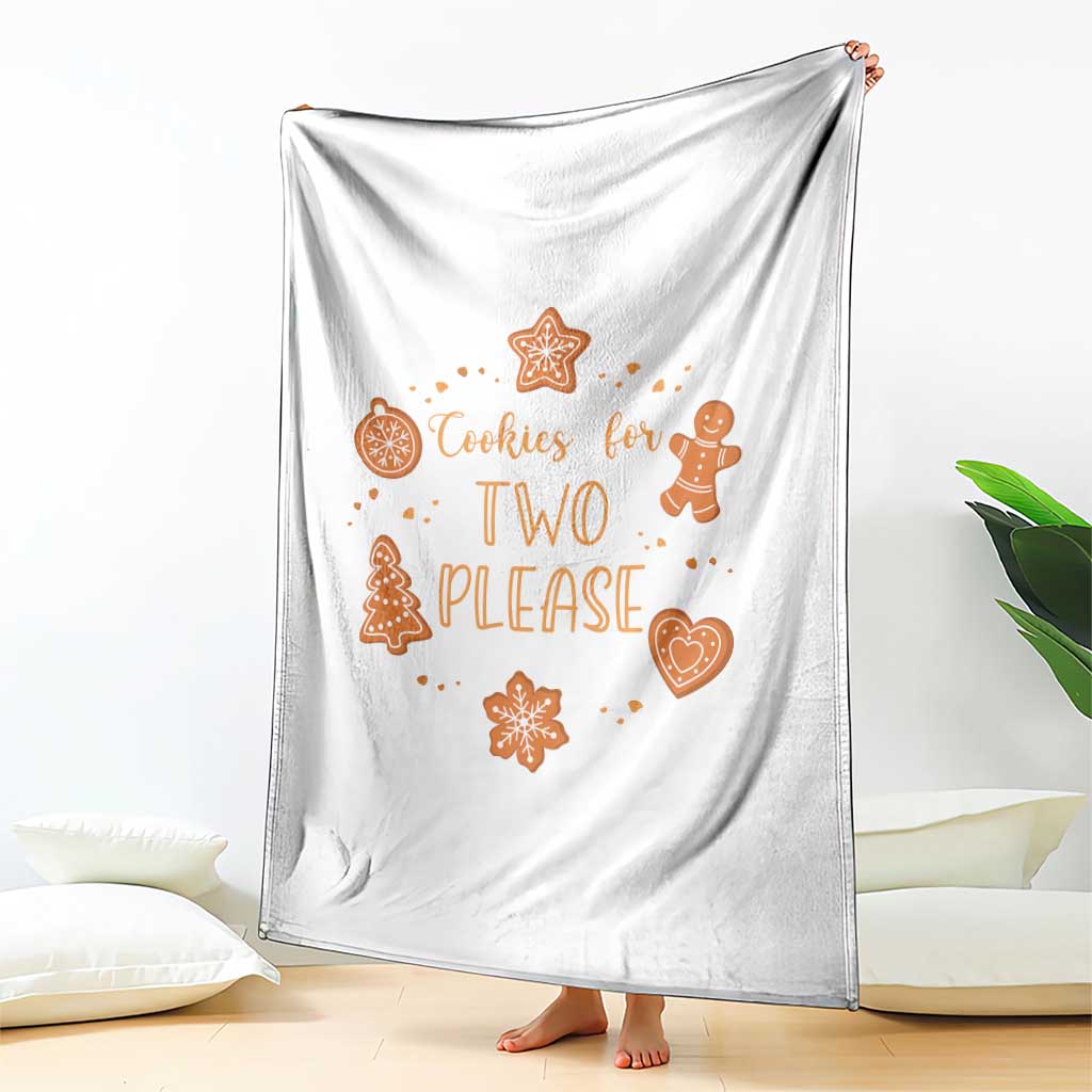 Christmas Pregnant Throw Blanket Cookies For Two Please Pregnancy Announcement - Wonder Print Shop