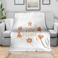 Christmas Pregnant Throw Blanket Cookies For Two Please Pregnancy Announcement - Wonder Print Shop