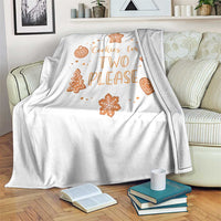 Christmas Pregnant Throw Blanket Cookies For Two Please Pregnancy Announcement - Wonder Print Shop