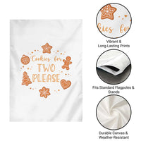 Christmas Pregnant Garden Flag Cookies For Two Please Pregnancy Announcement - Wonder Print Shop