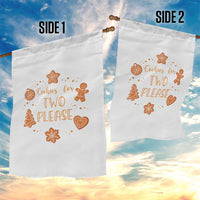 Christmas Pregnant Garden Flag Cookies For Two Please Pregnancy Announcement - Wonder Print Shop