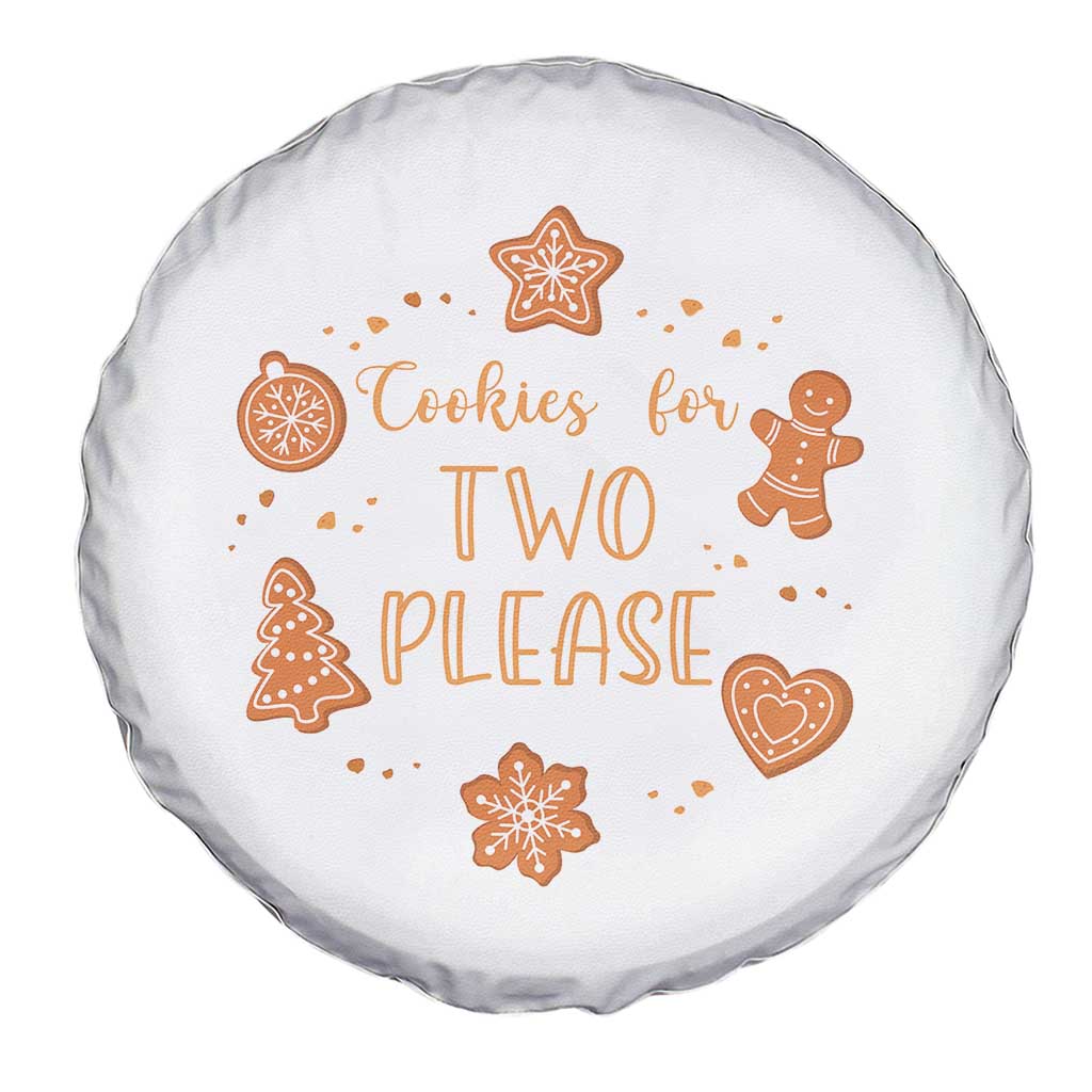 Christmas Pregnant Spare Tire Cover Cookies For Two Please Pregnancy Announcement - Wonder Print Shop