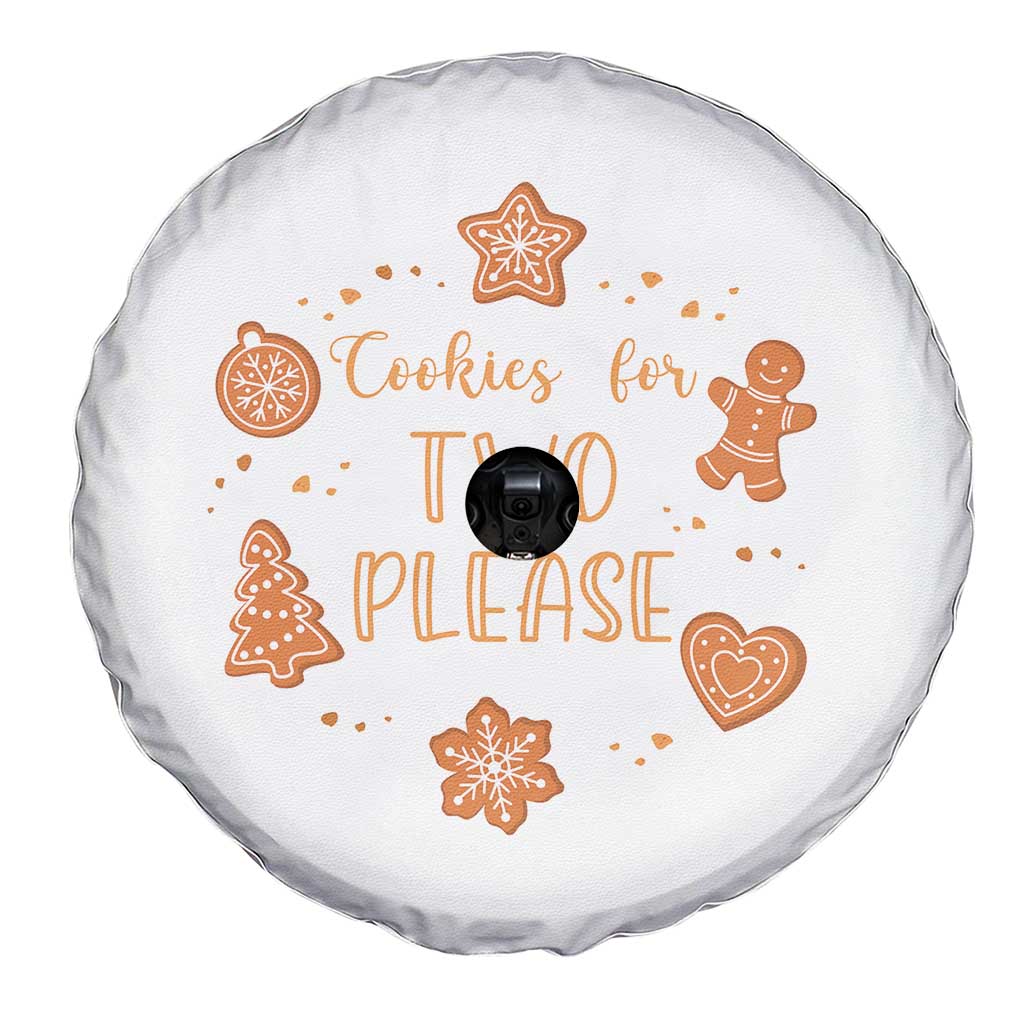 Christmas Pregnant Spare Tire Cover Cookies For Two Please Pregnancy Announcement - Wonder Print Shop
