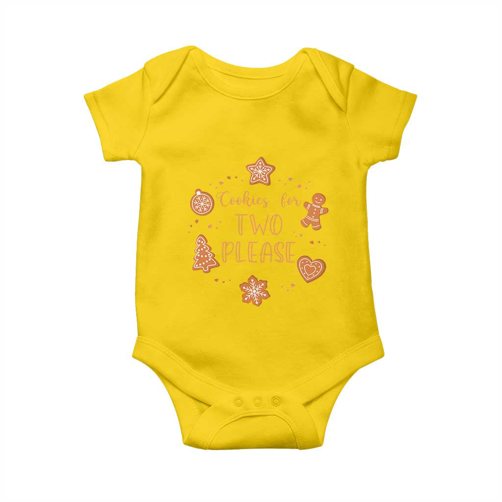 Christmas Pregnant Baby Onesie Cookies For Two Please Pregnancy Announcement - Wonder Print Shop