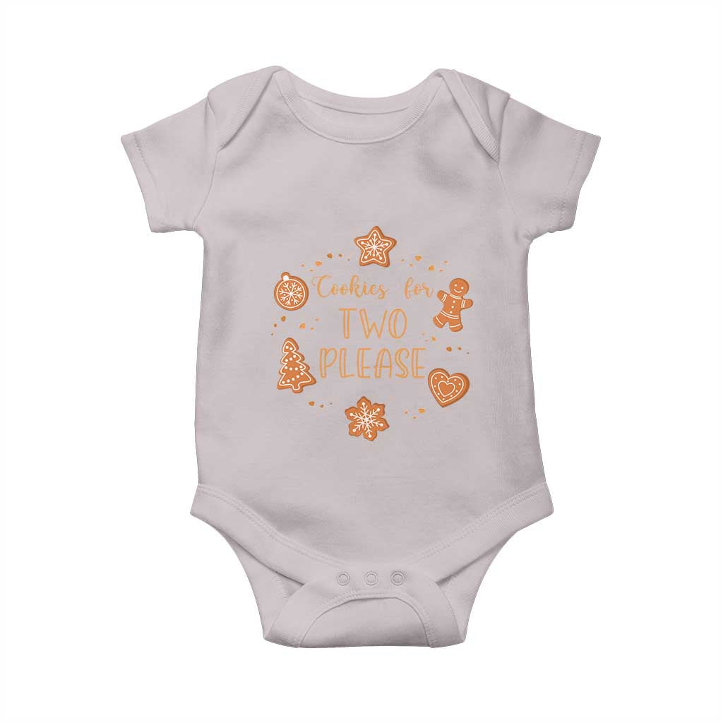 Christmas Pregnant Baby Onesie Cookies For Two Please Pregnancy Announcement - Wonder Print Shop