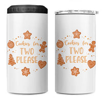 Christmas Pregnant 4 in 1 Can Cooler Tumbler Cookies For Two Please Pregnancy Announcement - Wonder Print Shop
