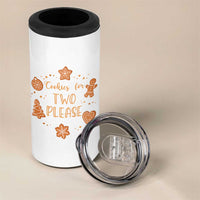 Christmas Pregnant 4 in 1 Can Cooler Tumbler Cookies For Two Please Pregnancy Announcement - Wonder Print Shop