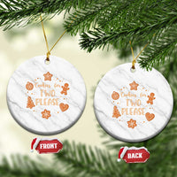 Christmas Pregnant Ceramic Ornament Cookies For Two Please Pregnancy Announcement - Wonder Print Shop