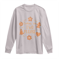 Christmas Pregnant Long Sleeve Shirt Cookies For Two Please Pregnancy Announcement - Wonder Print Shop