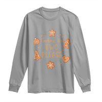 Christmas Pregnant Long Sleeve Shirt Cookies For Two Please Pregnancy Announcement - Wonder Print Shop